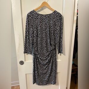 Simply Vera Wang Black, Pink & White Polka Dot Dress